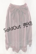 axes femme POETIQUE / ストライプ柄イレヘムスカート M ワイン O-25-07-17-098-AX-SK-IG-OS
