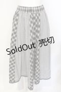 axes femme / ベルト付パッチワークスカート【ベルト欠品】 M グレー O-25-07-17-100-AX-SK-IG-OS