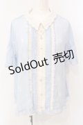 axes femme / ムーンキャットブラウス  サックス O-25-07-17-101-AX-BL-IG-OS