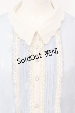 画像2: axes femme / ムーンキャットブラウス  サックス O-25-07-17-101-AX-BL-IG-OS