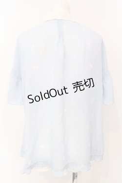 画像3: axes femme / ムーンキャットブラウス  サックス O-25-07-17-101-AX-BL-IG-OS