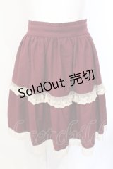 axes femme / レース切替スカート M ワイン O-25-07-17-103-AX-SK-IG-ZT460