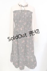 axes femme / 切り替えビスチェ風ワンピース M ブラウン O-25-07-17-107-AX-OP-OW-OS