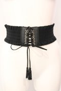 axes femme / タッセル ゴムベルト  クロ O-25-07-17-109-AX-ZA-IG-OS