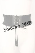 axes femme / タッセル ゴムベルト  クロ O-25-07-17-109-AX-ZA-IG-ZT169-F002