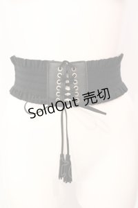 axes femme / タッセル ゴムベルト  クロ O-25-07-17-109-AX-ZA-IG-ZT169-F002