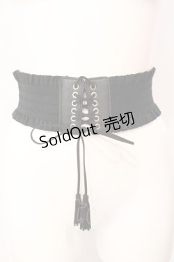 画像1: axes femme / タッセル ゴムベルト  クロ O-25-07-17-109-AX-ZA-IG-ZT169-F002
