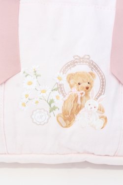 画像2: m petit by misako / ラビットベアプリントトートバッグ  ピンク O-25-07-17-113-LO-BG-IG-OS