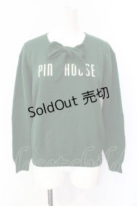 PINK HOUSE / リボンロゴニット  グリーン O-25-07-17-012-LO-TO-IG-OS