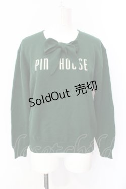 画像1: PINK HOUSE / リボンロゴニット  グリーン O-25-07-17-012-LO-TO-IG-OS