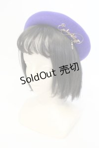 Enchantlic Enchantilly / ロゴプリントベレー帽  ブルー O-25-07-17-115-LO-AC-IG-OS