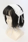 Innocent World / ミニバラサテンリボン付きヘッドドレス  シロ O-25-07-17-119-IW-AC-IG-OS