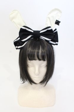 画像1: Angelic Pretty / Marionette Clockラビットカチューシャ  クロ O-25-07-17-121-AP-AC-IG-OS