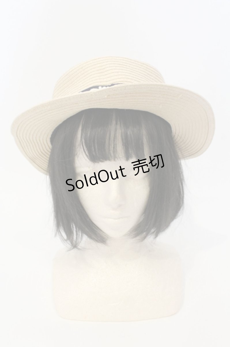 画像4: axes femme / 巻き薔薇ブローチカンカン帽  ナチュラル×ブルー O-25-07-17-122-AX-AC-IG-ZTK011 (4)