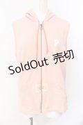 PINK HOUSE / フードノースリーブベスト  ピンク O-25-07-17-014-LO-TO-IG-ZT196