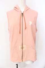 PINK HOUSE / フードノースリーブベスト  ピンク O-25-07-17-014-LO-TO-IG-ZT196