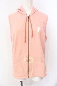 PINK HOUSE / フードノースリーブベスト  ピンク O-25-07-17-014-LO-TO-IG-OS