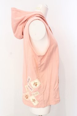 画像2: PINK HOUSE / フードノースリーブベスト  ピンク O-25-07-17-014-LO-TO-IG-OS