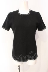 INGEBORG / ロゴラインニット L クロ O-25-07-17-015-LO-TO-IG-ZT195