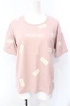 画像1: INGEBORG / ロゴパッチTシャツ S ピンク O-25-07-17-016-LO-TS-IG-ZT182 (1)