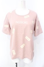 画像1: INGEBORG / ロゴパッチTシャツ S ピンク O-25-07-17-016-LO-TS-IG-ZT182 (1)