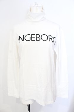 画像1: INGEBORG / ロゴプリントハイネックカットソー  シロ O-25-07-17-020-LO-TO-IG-OS