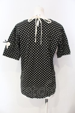 画像3: PINK HOUSE / リボンドット半袖Tシャツ L クロ×シロ O-25-07-17-021-LO-TO-IG-OS