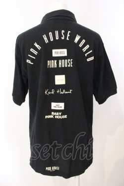 画像3: PINK HOUSE / バックロゴプリントポロシャツ  クロ O-25-07-17-027-LO-BL-IG-OS