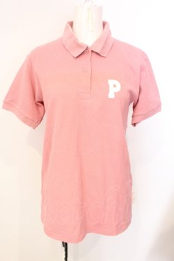 画像1: PINK HOUSE / ロゴプリントポロシャツ  ピンク O-25-07-17-029-LO-BL-IG-ZT195