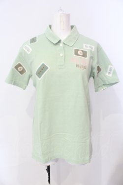 画像1: PINK HOUSE / ワッペンデザイン半袖ポロシャツ  ライトグリーン O-25-07-17-031-LO-TO-IG-OS