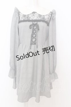 画像1: Ank Rouge / ヨークレース切り替えスピンドルワンピース M クロ O-25-07-18-039-CA-OP-OW-OS