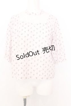 画像1: Honey Cinnamon / 花柄ブラウス F ピンク O-25-07-18-040-LO-BL-OW-OS