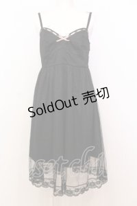 Honey Cinnamon / はしごレースチュールキャミワンピース F クロ O-25-07-18-005-LO-OP-OW-OS