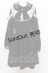 DearMyLove / 袖レース切替ヨークフリルワンピース 3L クロ×シロ O-25-07-18-045-EL-OP-OW-OS