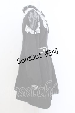 画像3: DearMyLove / 袖レース切替ヨークフリルワンピース 3L クロ×シロ O-25-07-18-045-EL-OP-OW-OS