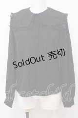 Jamieエーエヌケー / はしごレースセーラーブラウス M クロ O-25-07-18-051-LO-BL-OW-OS