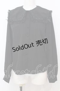 Jamieエーエヌケー / はしごレースセーラーブラウス M クロ O-25-07-18-051-LO-BL-OW-OS