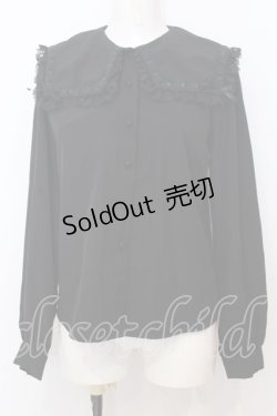 画像1: Jamieエーエヌケー / はしごレースセーラーブラウス M クロ O-25-07-18-051-LO-BL-OW-OS