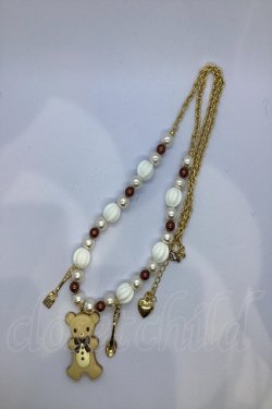 画像1: Angelic Pretty / Sweet Creamジンジャーくまネックレス  アイボリー O-25-07-18-1098-AP-AC-IG-OS