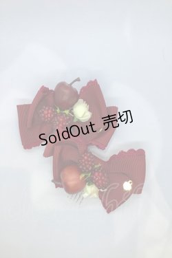 画像1: BABY,THE STARS SHINE BRIGHT / 秘密の森のリボンコーム  えんじ O-25-07-18-1107-BA-AC-IG-OS