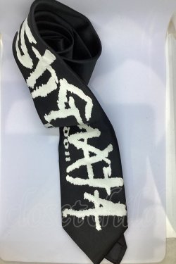 画像1: STIGMATA / プリントネクタイ  ブラック O-25-07-18-1125-GO-ZA-IG-OS