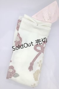 metamorphose / 風花のゆきうさぎオーバーニー  アイボリー O-25-07-18-1035-ME-ZA-IG-OS