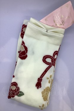 画像1: metamorphose / 風花のゆきうさぎオーバーニー  アイボリー O-25-07-18-1035-ME-ZA-IG-OS
