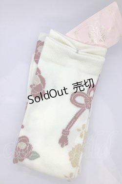 画像1: metamorphose / 風花のゆきうさぎオーバーニー  アイボリー O-25-07-18-1035-ME-ZA-IG-OS