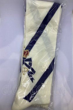 画像1: ALICE and the PIRATES / ラブエアメールアップリケ オーバーニーソックス  オフ×ネイビー O-25-07-18-1037-PA-ZA-IG-OS