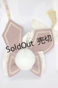 metamorphose / 風花のゆきうさぎリボンバレッタ  アイボリー O-25-07-18-1047-ME-AC-IG-OS