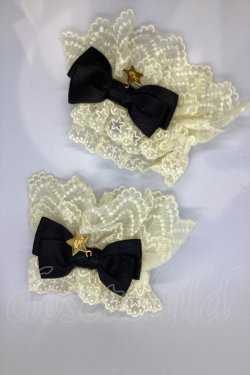 画像1: Angelic Pretty / ロゴスターチャームお袖とめ  オフ×クロ O-25-07-18-1050-AP-ZA-IG-OS