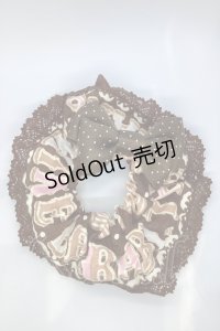 BABY,THE STARS SHINE BRIGHT / くみゃちゃんのシュガシュガアイシングクッキー柄シュシュ  ブラウン O-25-07-18-1053-BA-AC-IG-OS