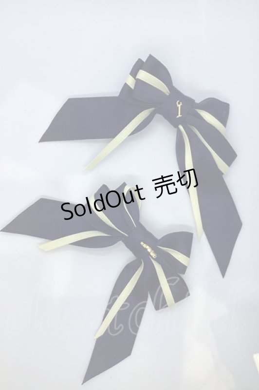 画像1: Innocent World / IWモチーフ付ツインクリップ  ネイビー O-25-07-18-1059-IW-AC-IG-ZT486-F001 (1)