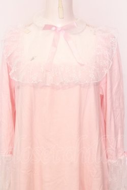 画像2: Nile Perch / お花レース切り替えカットワンピース  ピンク O-25-07-18-001-LO-OP-OW-OS